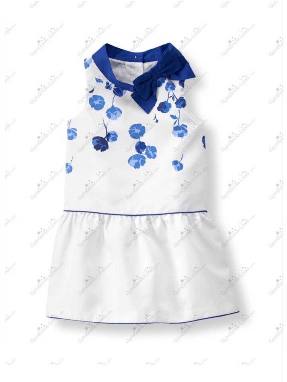 Janie & Jack "Blue Belle" floral duppioni dress